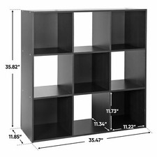 9 Cube 3 Tiers Book Shelves Storage Shelf Bookcase Display Organizer Modern Cozy
