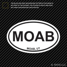 Oval MOAB Utah Sticker Die Cut Vinyl moab eur...