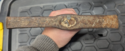 Vintage Slate Hammer Stone Masons Brick Builder Roofer Workshop Wooden Handle - Picture 3 of 8