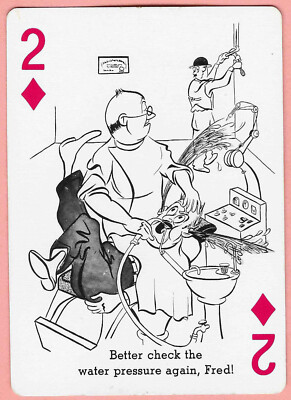 Two of Diamonds Single Swap Playing Card, Cheer-Up Medical Humor - Excellent