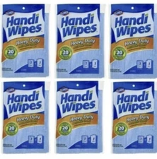 HEAVY DUTY HANDY WIPES CLOTHS ABSORBENT  MULTIPURPOSE CLEANING TOWELS 6 PKS Blue