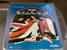 RCA pictures present THE WHO The Kids Are Alright SelectaVision VideoDiscs CED