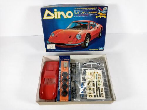 1969 Ferrari Dino 246GT Crown 1:24 motorisierter Modellbausatz 542-500 versiegelte Teile Taschen - Bild 1 von 16
