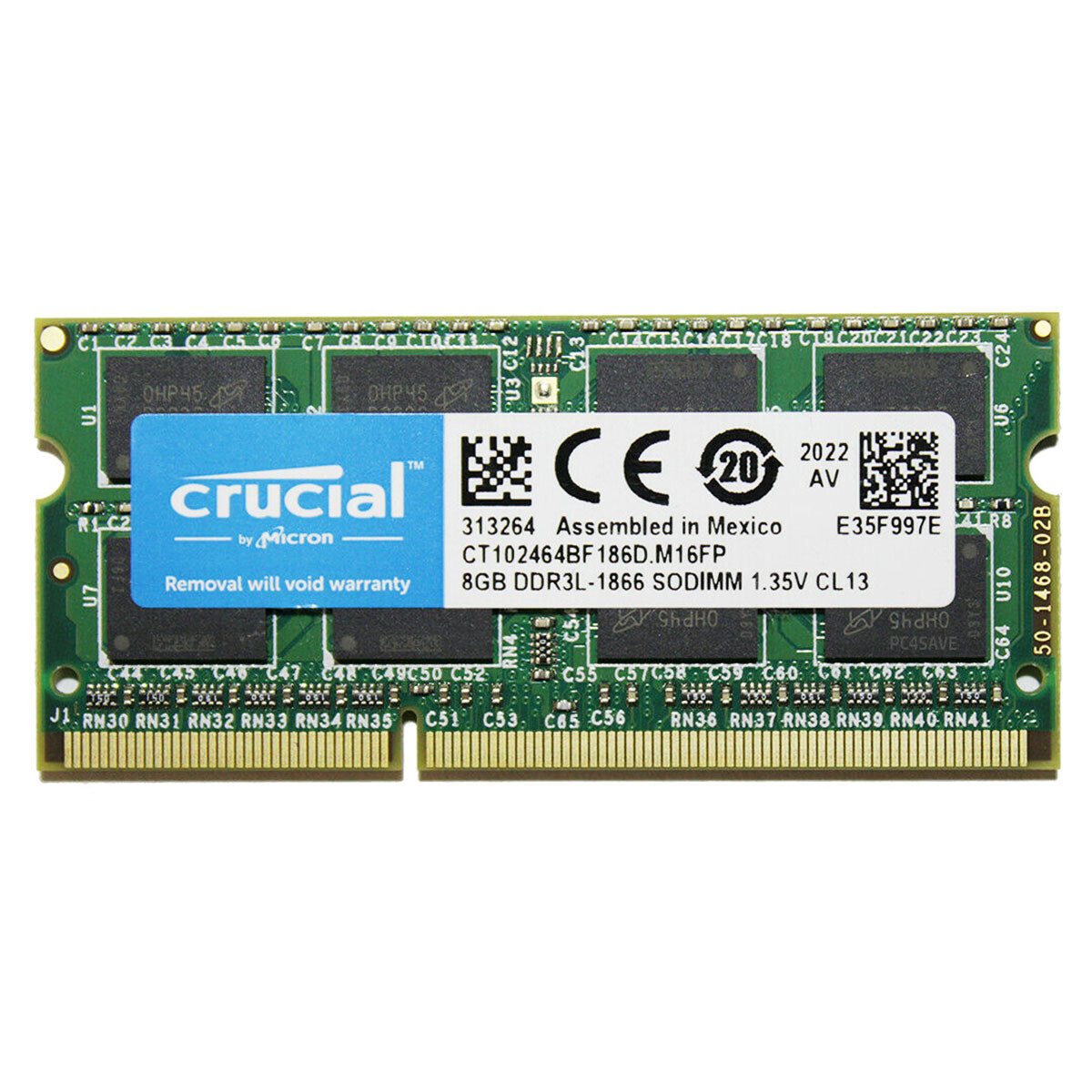Crucial 8GB 1866MHz DDR3L PC3L-14900 SODIMM 204-Pin RAM