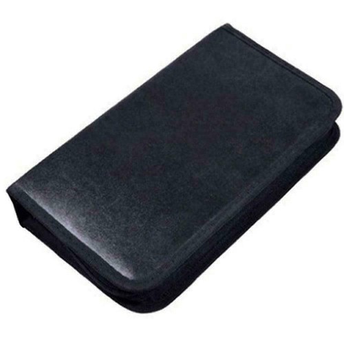 80Disc CD Holder DVD Case Storage Wallet VCD Organizer Faux Leather Bag 2024 - Photo 5/8