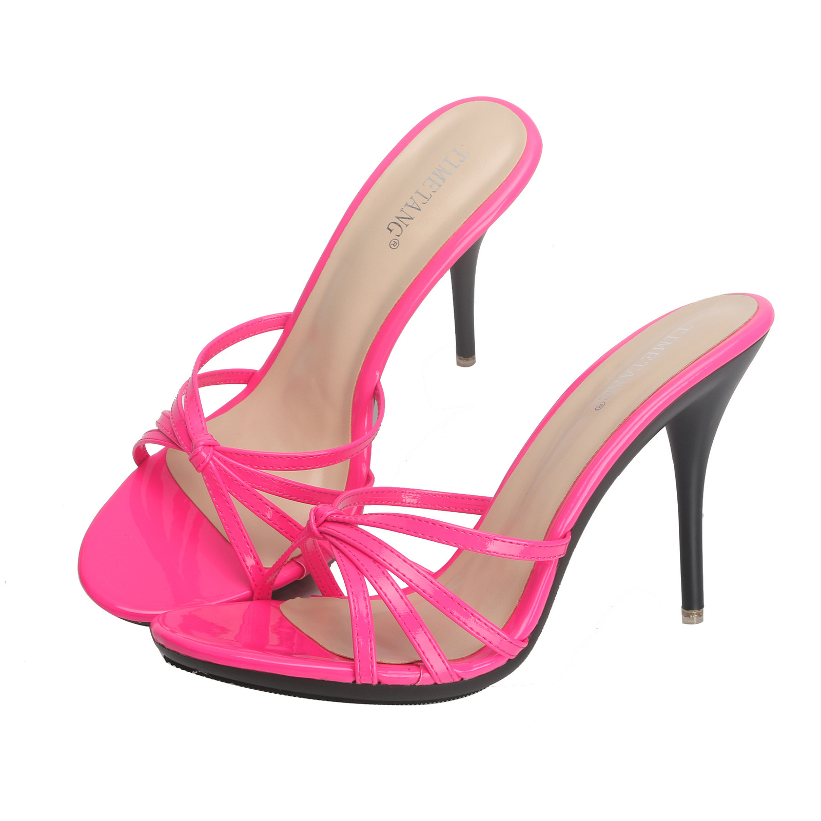 PANTOFOLA D’ORO Ciabatte donna punta aperta sandali tacco alto a spillo sexy estive clubwear festa