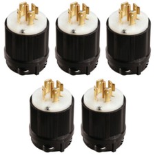 NEMA L21-20 Grounding Locking Plug, 20A 120/208V AC, 4 Pole 5 Wire, cUL Listed
