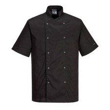 Image of Portwest Chef Jacket Short Sleeve Hardwearing C733 Catering