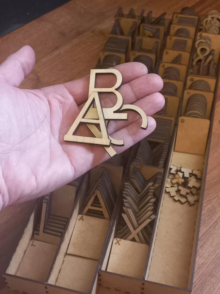 Juego de letras de madera para creación de tablero de letras de ensueño (rieles en el siguiente anuncio) Foto 4 de 4