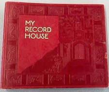 Vintage 1950s My Record House 45 Record Holder with 6 Records