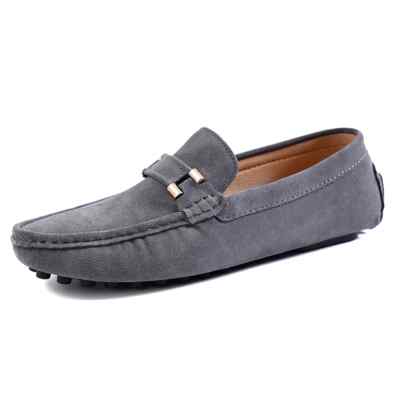 Men Casual Shoes Fashion Leather Loafers Lightweight Slip on Flat Driving Shoes