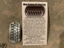 Emergency/Survival: Grim Workshop NEW - Mini Fishing Dog Tag - MADE IN USA!