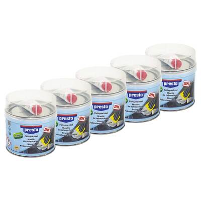 Presto 2K Füllspachtel Ziehspachtel styrolfrei 5 X 1 Kg Härter Metall Holz Beton