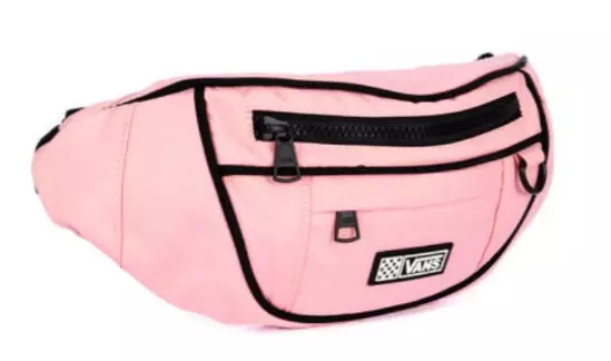 NWT VANS Off The Wall VIP WAIST PACK Crossbody PINK BLACK Travel Gym Beach Play