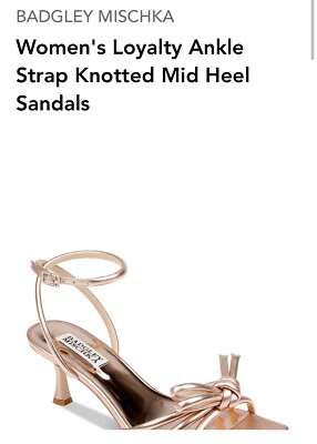 Badgley Mischka Women's Loyalty Heeled Sandal - Kitten Heel With Leather Knot Detail - View #3