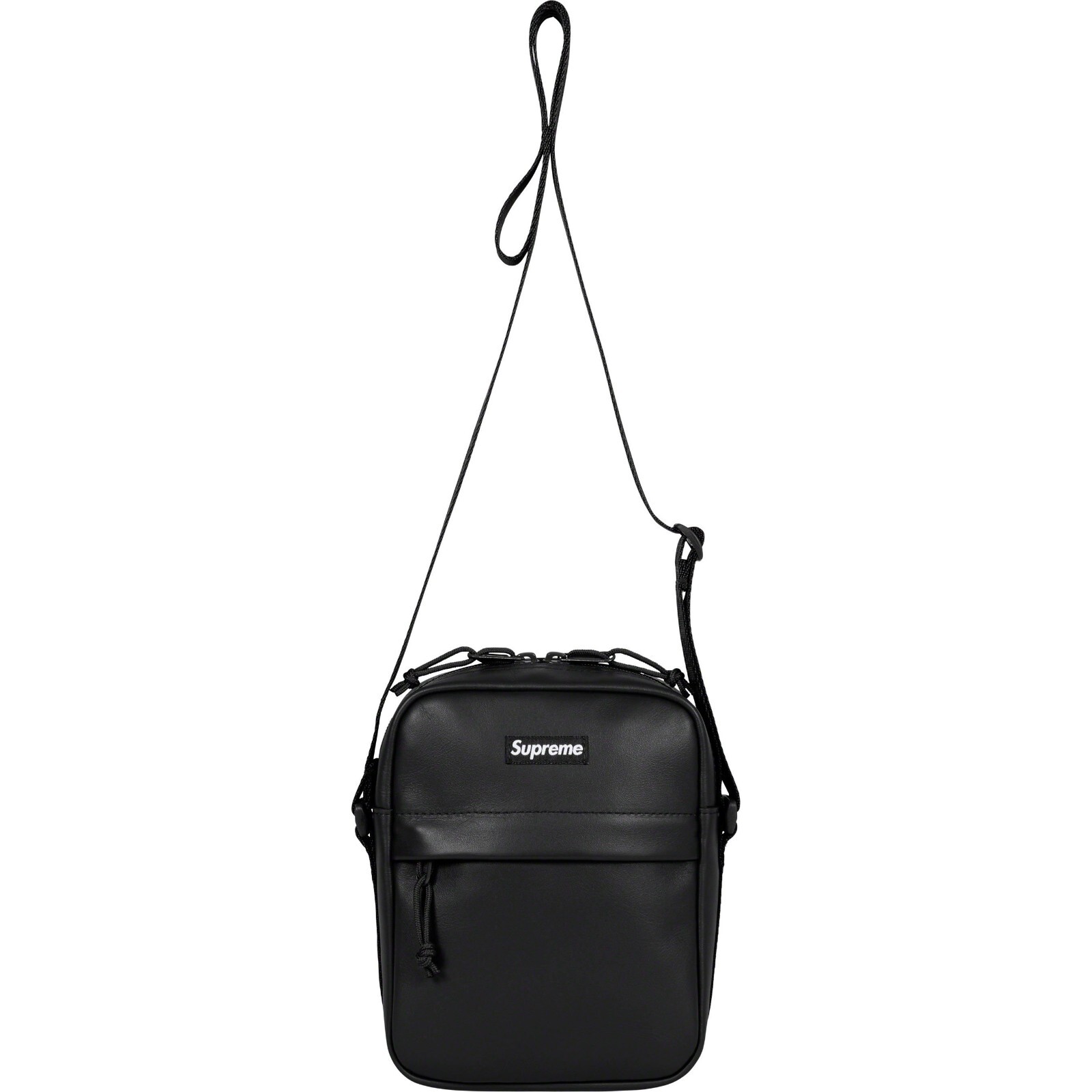 Supreme Leather Shoulder Bag FW23 Black Red 2colors Brand New | eBay