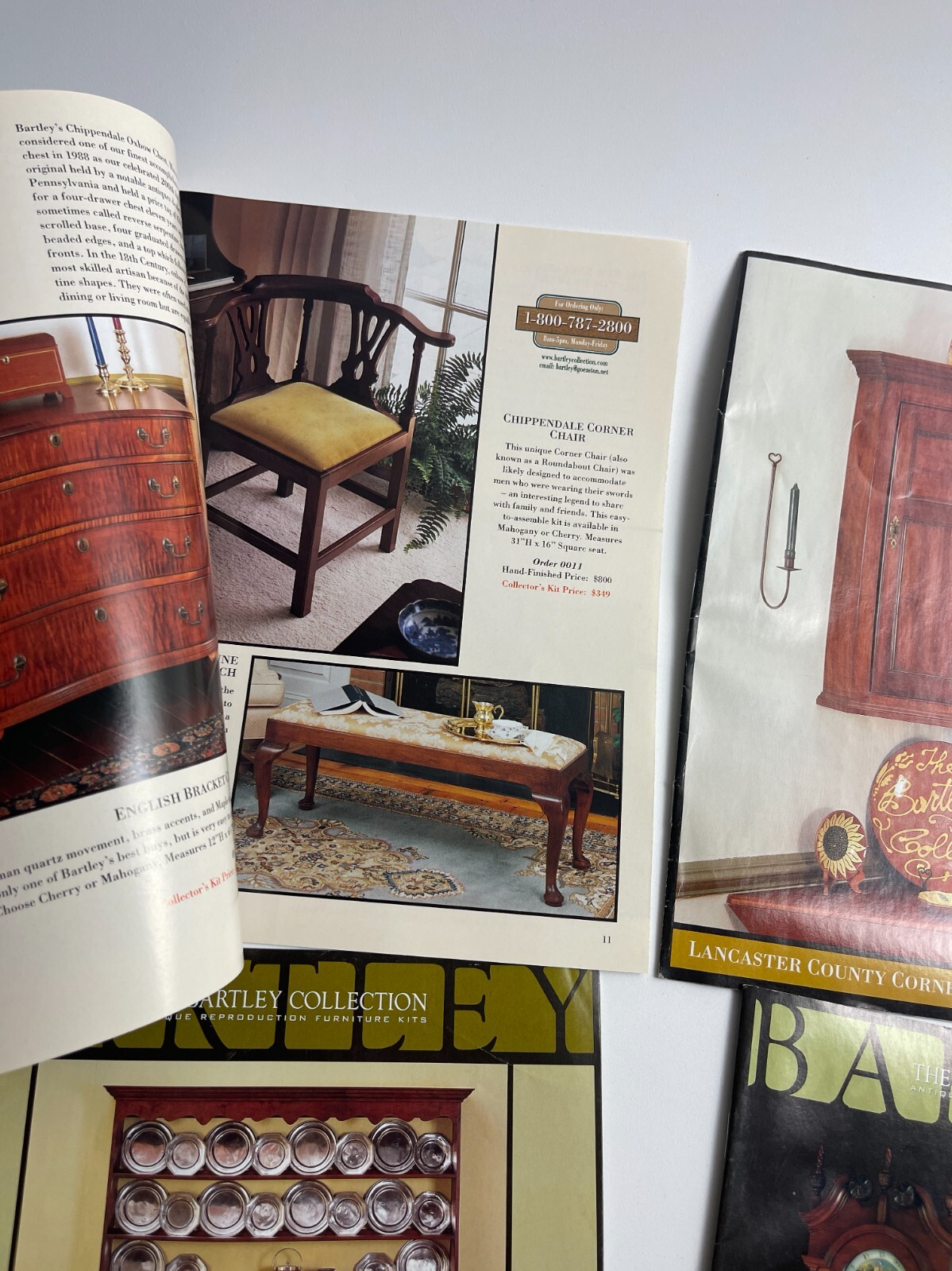 Vintage Bartley Antique Reproduction Furniture Kits Catalog Lot Of 4