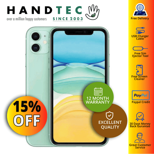 Apple iPhone 11 64GB 128GB 256GB Unlocked, All Colours, Extra 15% OFF, EXCELLENT - Picture 2 of 7