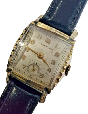 Benrus 10K Bezel wind up Mechanical watch w/ sub sec @6
