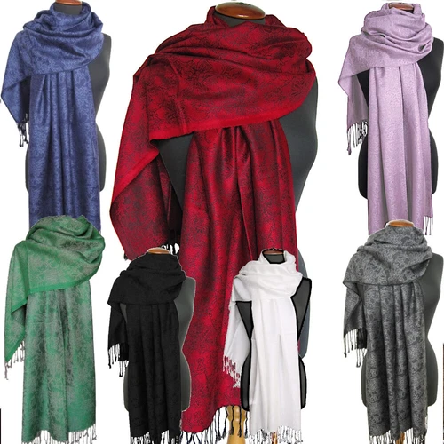 Edler ELEGANTER Schal Stola FLORALES Muster Auswahl NEU