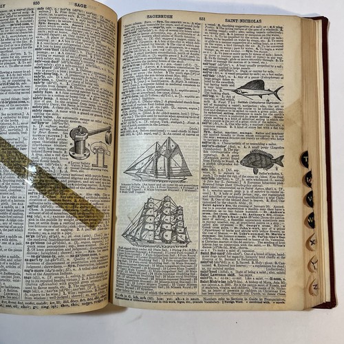Webster’s Collegiate Dictionary From 1922 Thin Paper Edition Honor Book Detroit - Picture 13 of 17