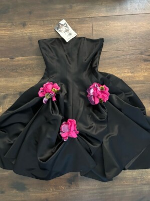 betsey johnson prom dress Black Sequin Gown with Betsey Johnsons love for dance and costumes drove her to create her bright and energetic brand NWT Betsey Johnson rare vintage