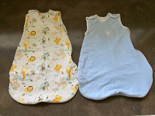 Baby in a Bag Baby Sleep Sack 2 , Small 6-18 Months Lot Of 2. Blue And Safari.