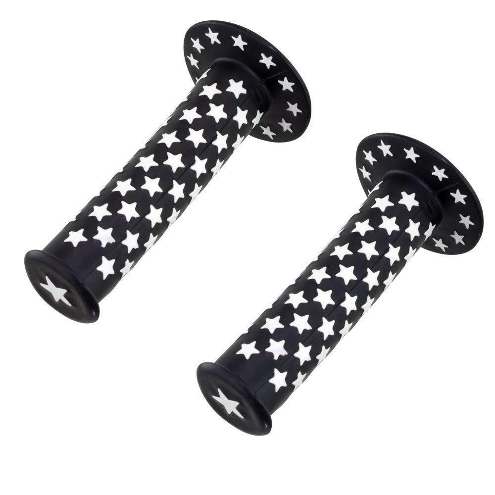 NEW! Bicycle Bike Grips Black& White Star Beach Cruiser BMX Old School All  Black