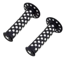 NEW! Bicycle Bike Grips Black& White Star Beach Cruiser BMX Old School All Black