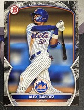 2023 Bowman #BP-50 ALEX RAMIREZ BLACK PATTERN SP #d 07/15 METS