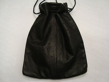 Soft Leather Drawstring Pouch for Taxi, Travel ideal for Change and Phone,Camera