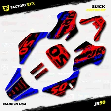 Red Black & Blue Slick Camo Racing Graphics kit Fits 00-06 Kawasaki JR50 JR 50