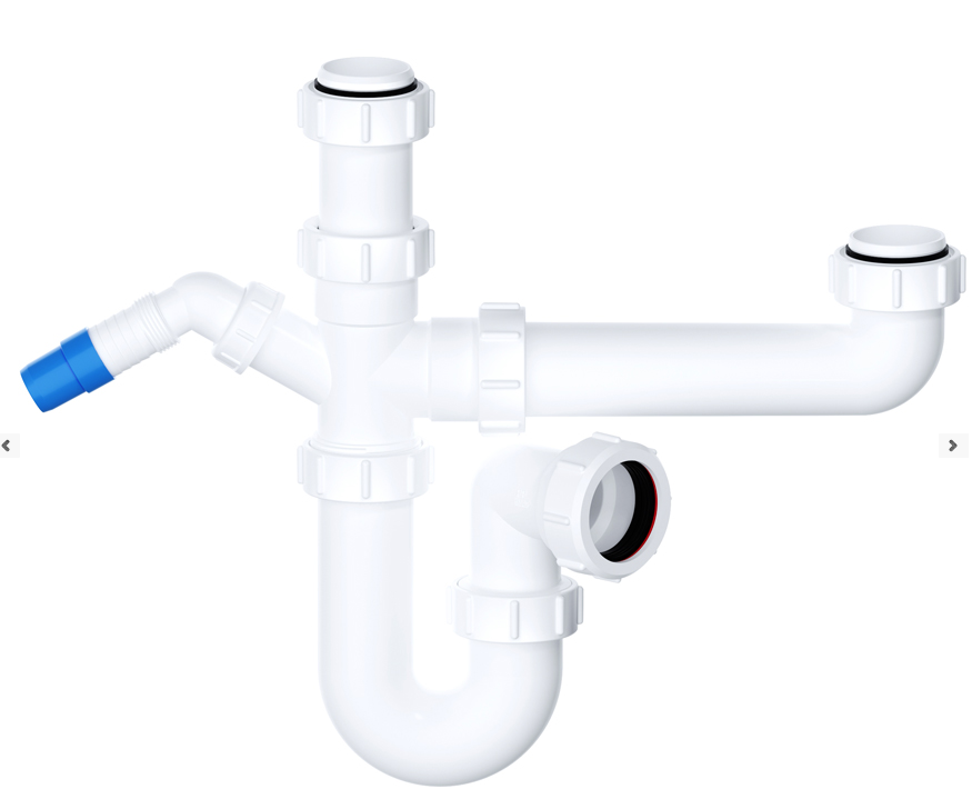 VIVA WTBNH01 Kitchen Sink 1.5 Bowl Waste Trap Kit Appliance Discharge Connector