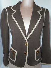 NINE WEST Womens Cardigan 2 Button Suit Blazer Jacket Coat Light Brown S Small