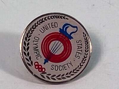Vintage Olympic US Society Torch Metal Pinback Lapel Pin Hat Pin