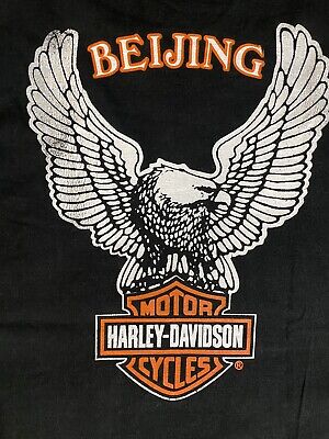 Harley Davidson Beijing China T Shirt XXL Black Rare Great Harley Davidson Beijing China T Shirt XXL Black Rare Great