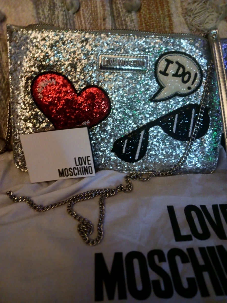 Moschino glitter online bag