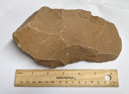 Paleolithic ACHEULEAN 300,000 Year Old HOMO ERECTUS Man Stone HAND AXE (#F4182) - Afbeelding 1 van 2