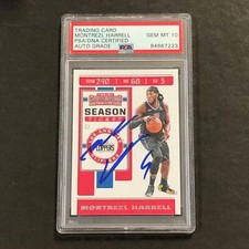 2019-20 NBA Panini Contenders #83 Montrezl Harrell Signed Card AUTO 10 PSA Slabb