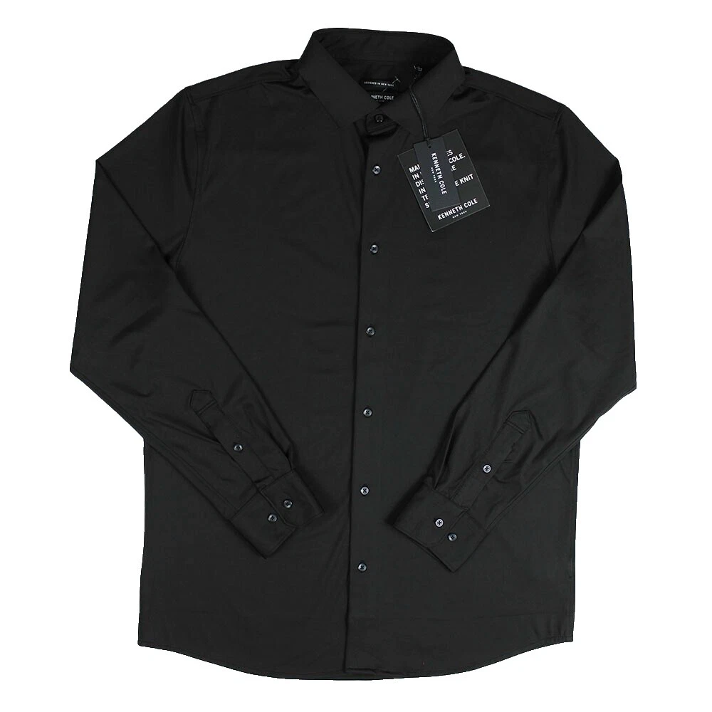 Polyester Long Sleeve Solid Dress Shirts for Men