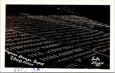 RPPC Postcard AZ Kingman Storage Depot 7000 Planes Fritz Studio at Night 1946 Z4