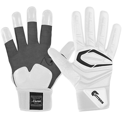 Cutters S931 The Force 2.0 Lineman Handschuhe, Gloves, Padded, weiß, M