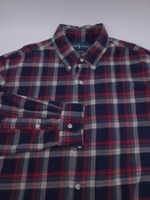 Ralph Lauren Custom Fit Size L Men Blue and Red Long Sleeve Shirt