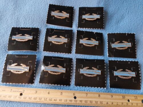 LOT OF 10 - ARMY COMBAT INFANTRY BADGE CIB 1st AWARD PINS - 1.75 INCH NEW G-23