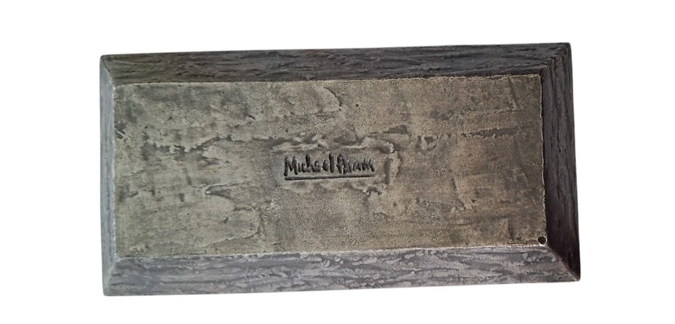 Bandeja Pequeña de Michael Aram Placa de Níquel Esmalte Descatalogado 8.5" X 4.5" X1 1/4" Foto 2 de 3