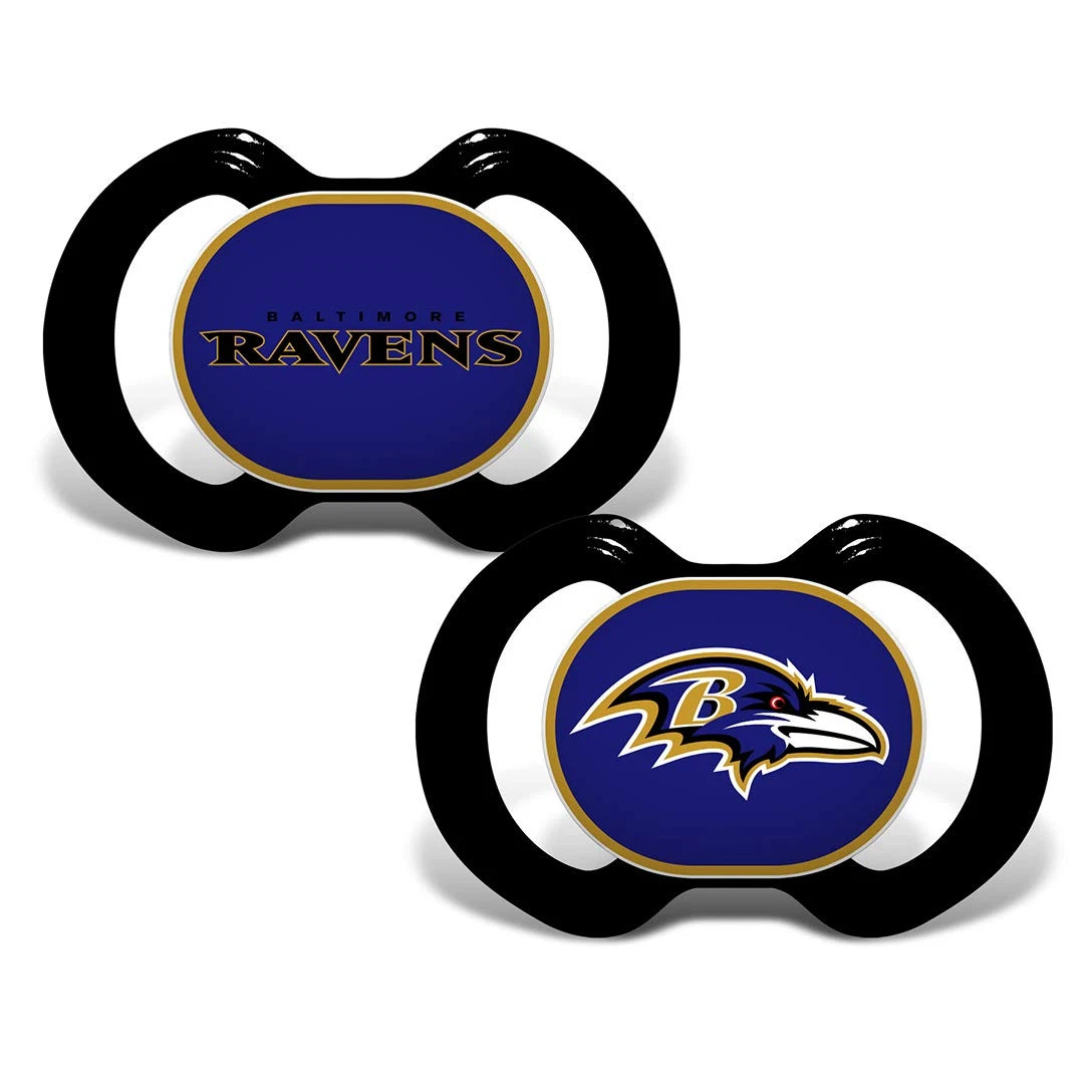 Baltimore Ravens Pacifier Orthodontic Silicone BPA Free Infant Fan Gear