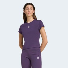 Adidas Essentials Women's Slim Tee JW5041 Aurora Plum Size X-Small NWT