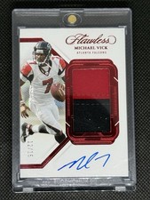 2023 Panini Flawless Patch Autograph Ruby Michael Vick #PA-MVI /15 Falcons OCA
