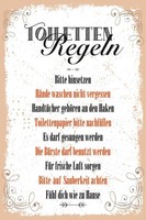 Holzschild 30X20 Cm Lustig Toiletten Regeln Deko Geschenk Holz Schild