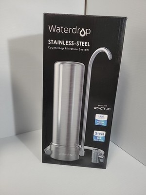 Waterdrop Countertop Water Filtration System, Water Filter, Stainless-Steel, NEW
